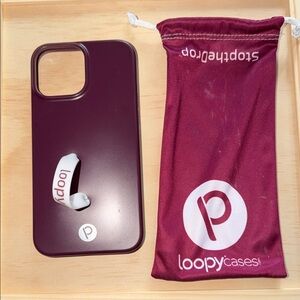 Maroon iPhone 13 Promax Loopy Case